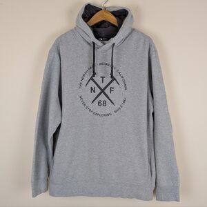The North Face Grey Circle Icepick Logo Pullover Hoodie